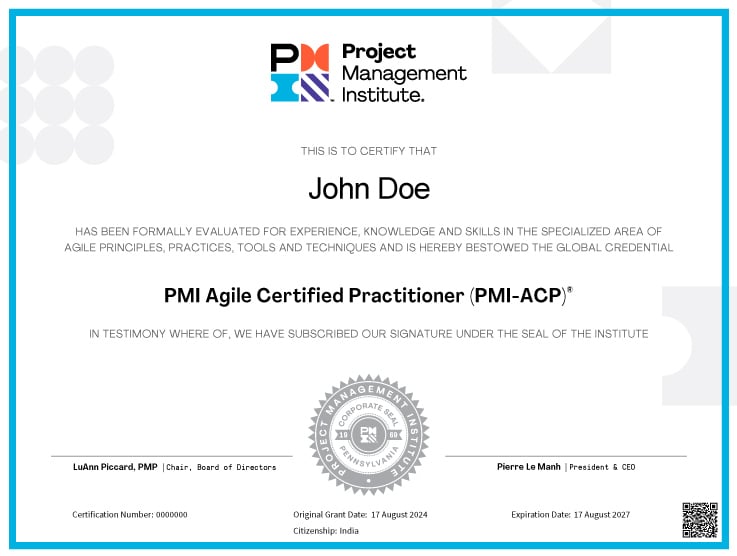 PMP Certificate